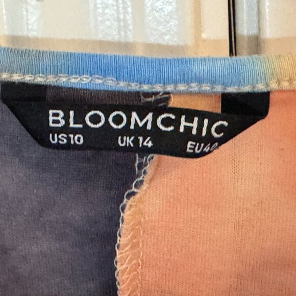 Tie-Dye Midi Dress Side Knot โ Size 10 Women's Comfy dress - Picture 5 of 7